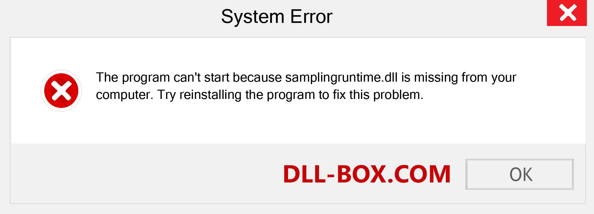  samplingruntime.dll file is missing?. Download for Windows 7, 8, 10 - Fix  samplingruntime dll Missing Error on Windows, photos, images